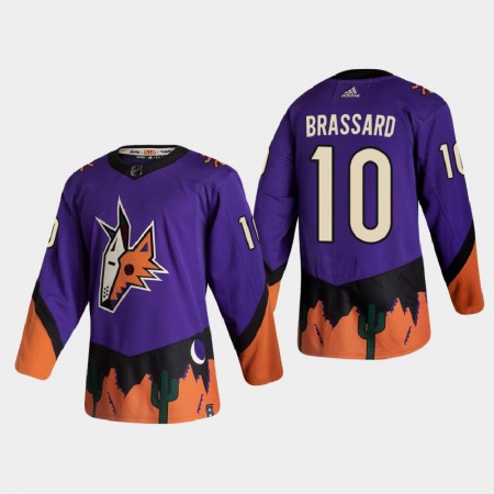 Män Ishockey Arizona Coyotes tröja Derick Brassard 10 2020-21 Reverse Retro Authentic